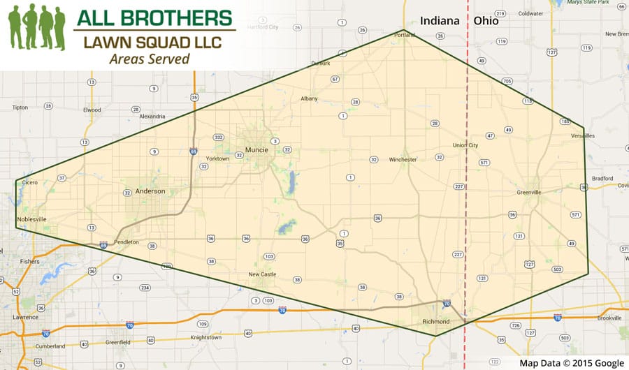 Areas Served by All Brothers Lawn Squad LLC